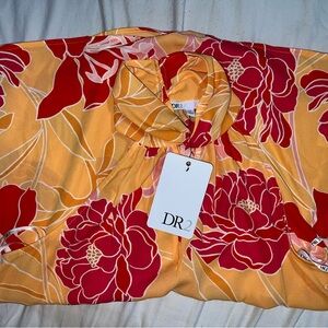DR2 Red and Yellow Floral Top